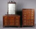 A Group of Two Mahogany Block Front Chests of Drawers