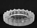 156 LALIQUE MOLDED AND FROSTED CRYSTAL DAMAIQUE ASHT