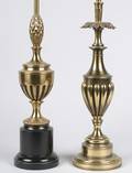 A Group of Two Stiffel Brass Table Lamps