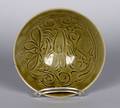 A Chinese Carved Green Glazed Ceramic Yaozhou Bowl