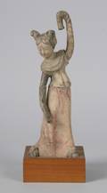 A Chinese Glazed Pottery Figure of a Female Dancer