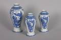 A Group of Three Japanese Export Blue and White Vases