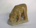 237 CARVED STONE FIGURE OF A GROWLING BEAR