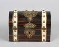 An Ivory and Brass Mounted Macassar Ebony Desk Box