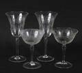 An Etched Glass Stemware Service