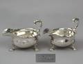 232 GOOD PAIR OF GEORGE II STERLING SILVER SAUCE BOATS
