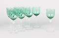 A Collection of Ten PostWar Lalique Wine Glasses