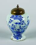 A Dutch Blue and White Delft Tobacco Jar