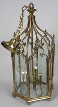 A Gothic Style Brass Hanging Lantern