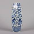 A Chinese Blue and White Porcelain Hexagonal Form Vase