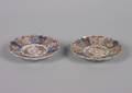 A Pair of Japanese Imari Foliate Shaped Saucers