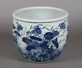 A Chinese Blue and White Porcelain Jardiniere