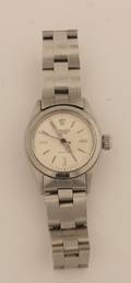 A Ladys Stainless Steel Wristwatch Rolex Oyster