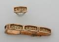 A Ladys 18 Karat Rose and Yellow Gold Bracelet and Ring