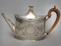 183 GEORGE III HESTER BATEMAN STERLING SILVER TEA POT