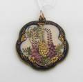 A Yellow Gold and Painted Porcelain Pendant