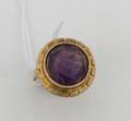 A Ladys 14 Karat Yellow Gold and Amethyst Ring