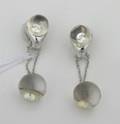 A Pair of Ladys 18 Karat White Gold Crystal and Diamond Earrings MAUBOUSSIN