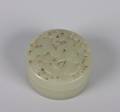 A Chinese Nephrite Circular Box and Cover