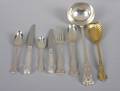 An Assembled English Silver Flatware Service London