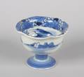 A Japanese Arita Porcelain Stem Cup
