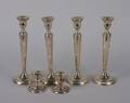 A Group of Six Silver Candlesticks
