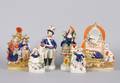 A Group of Six Staffordshire Figural Groups