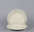 A Pair of English Creamware Reticulated Platters