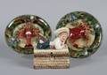 A Group of Two Majolica Plates