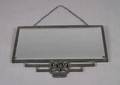 A French Art Deco Wrought Iron Hanging Mirror