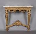 A Louis XVI Style Gilt Wood Console Table