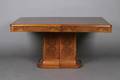 A French Art Deco Burled Walnut Dining Table