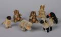 A Group of Seven Vintage Steiff Miniature Animals