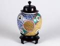 257 ENAMELED PORCELAIN JAR
