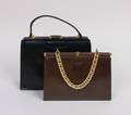 Two Lucille de Paris Box Leather Handbags