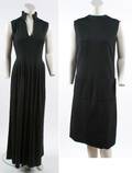 Two Pauline Trigere Black Dinner Dresses