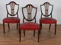 A Group of Three Shield Back Side Chairs