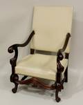 Louis XVI Walnut Framed Armchair