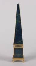 A Contemporary Composition and Gilt Metal Obelisk