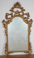 A Large Gilt Wood Carved Mirror