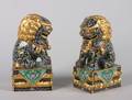 A Pair of Cloisonne Foo Dogs