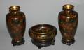A Three Piece Cloisonne Garniture Set