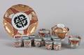 A Set of Ten Japanese Imari Porcelain Sake Cups