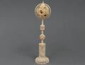 93 IMPRESSIVE CARVED IVORY CONCENTRIC BALL AND STAND