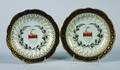 A Pair of Chamberlains Worcester Armorial Plates