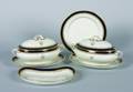 A Pair of Booths Silicon China Sauce Tureens Covers and Stands
