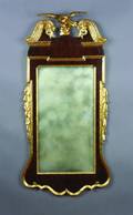 A George II Walnut and Parcel Gilt Mirror