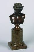 A Patinated Bronze Bust of Diana
