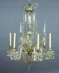 A Cut Glass SixLight Chandelier
