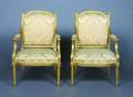 A Pair of Louis XVI Style Giltwood Fauteuils a la Reine